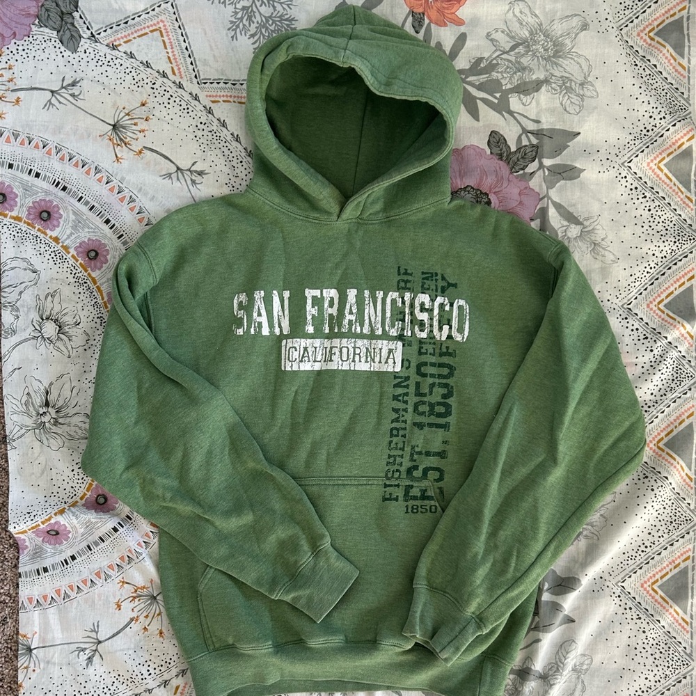 Green hoodie
